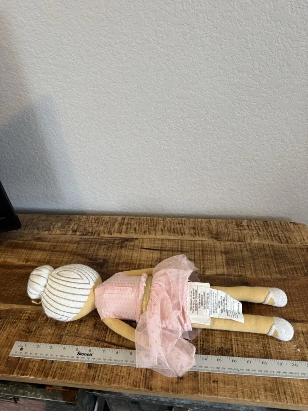 Pillowfort Ballerina OEKO - TEX Cloth Soft Plush Decorative Doll Pillow Pink